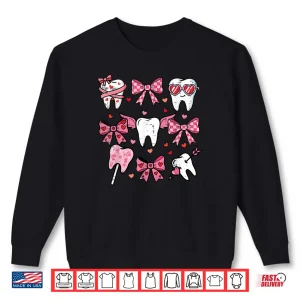 Sweatshirt Teeth Coquette Bow Dental Valentines Day Shirt