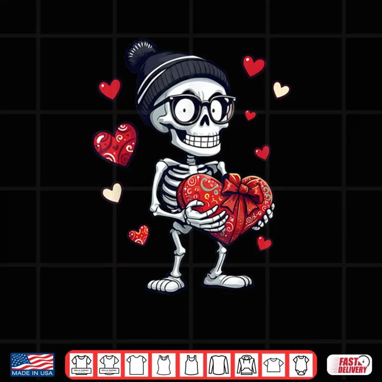 Design Skeleton Heart Valentines Day Shirt