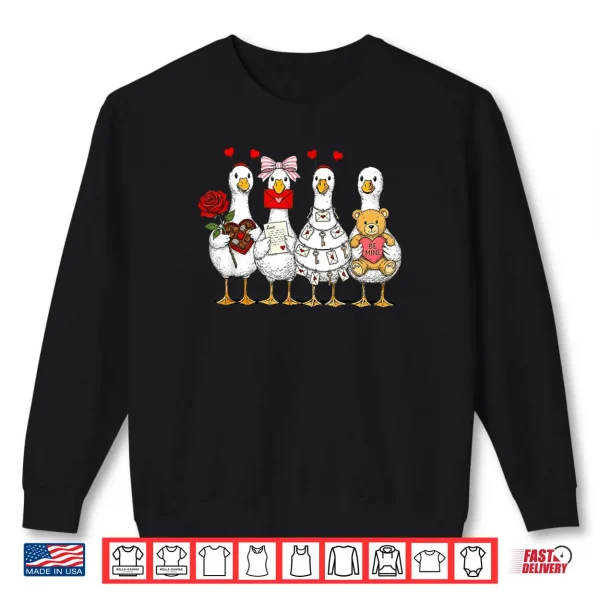 Pink Coquette Silly Goose Valentines Cute XOXO Be Mine Shirt 1 Sweatshirt Pink Coquette Silly Goose Valentines Cute XOXO Be Mine Shirt