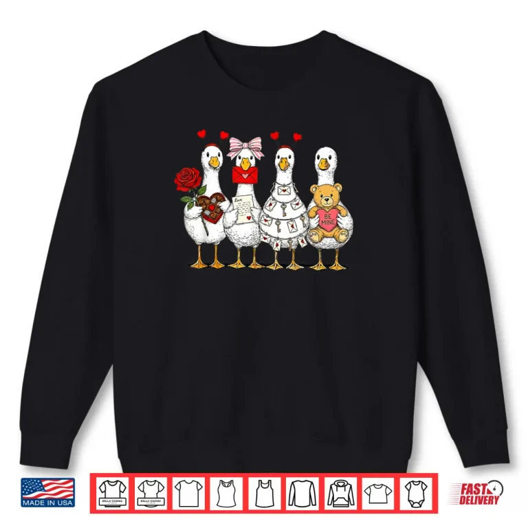 Pink Coquette Silly Goose Valentines Cute XOXO Be Mine Shirt 1 Sweatshirt Pink Coquette Silly Goose Valentines Cute XOXO Be Mine Shirt