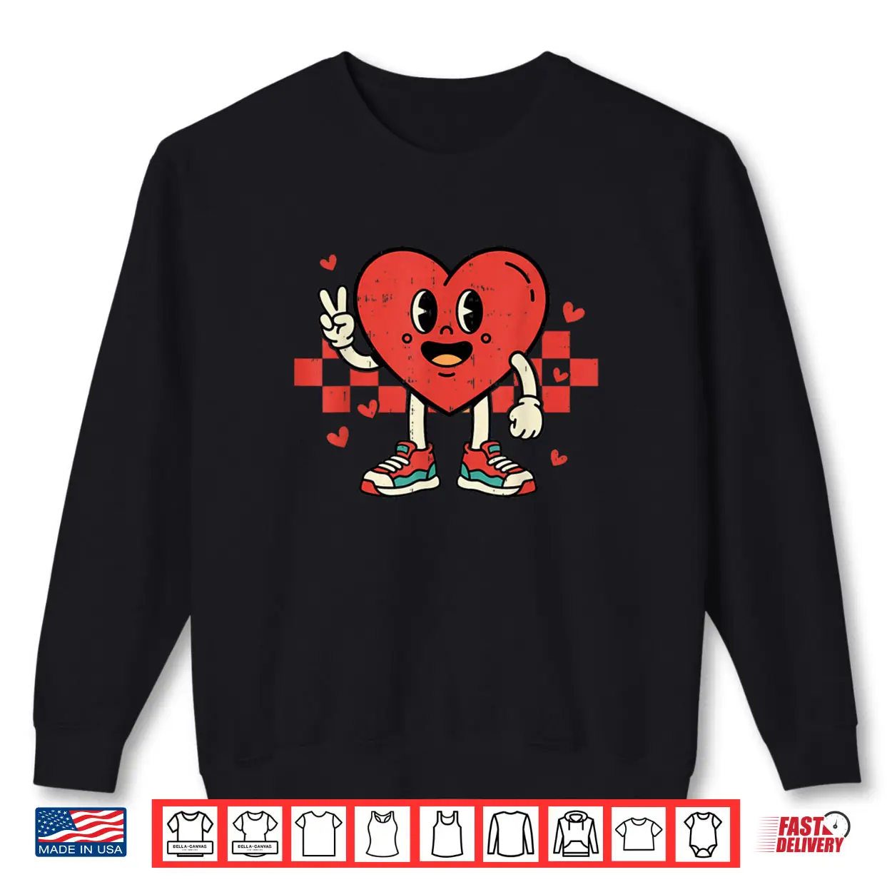 Groovy Heart Peace Hand Valentines Day Shirt Groovy Heart Peace Hand Valentines Day Shirt