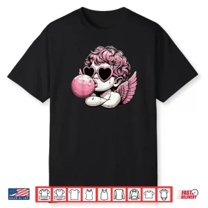 Cupid Bubblegum Retro Cherub Valentines Day  Shirt