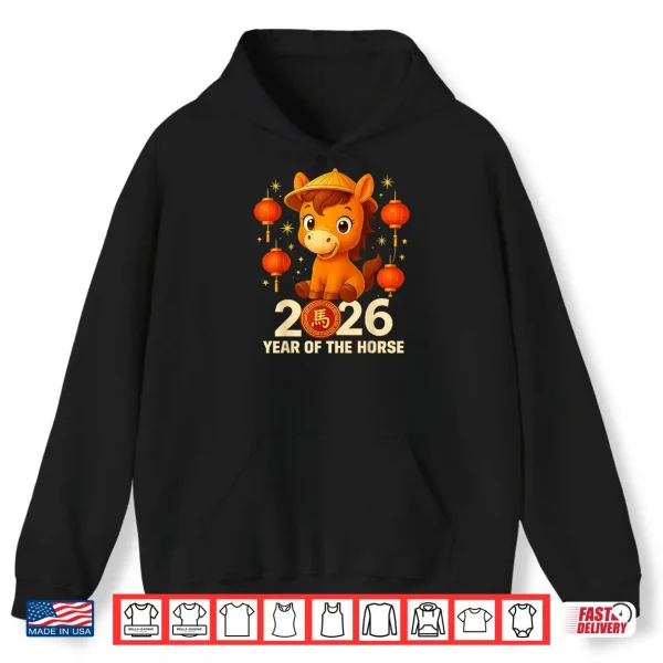 Hoodie Year of The Horse 2026 Lunar New Year Chinese New Year 2026 Shirt