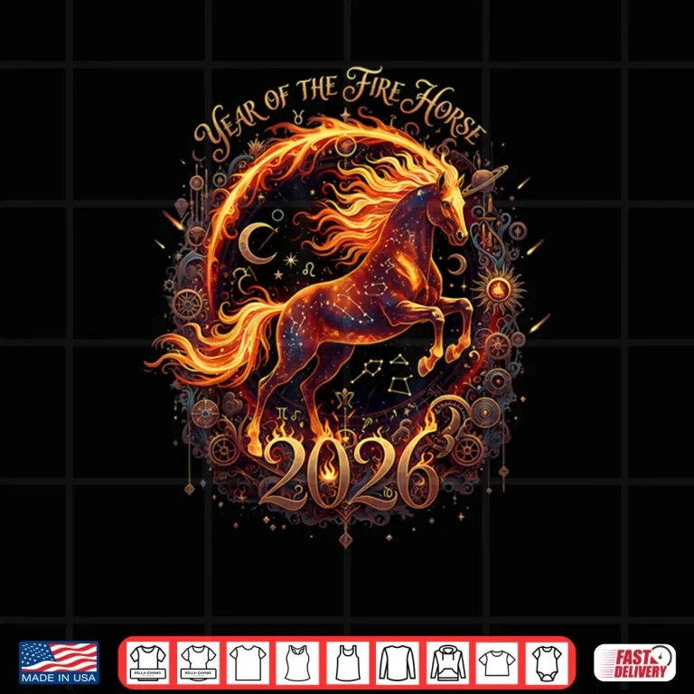 Design Year of The Fire Horse 2026 Lunar Chinese New Year Zodiac Shirt