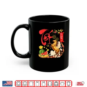 Mug Peach Blossom Vietnamese Lunar New Year Horse 2026 Happy TET Shirt
