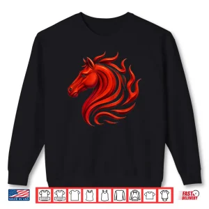 Sweatshirt Fire Horse Chinese Zodiac Symbol 2026 Lunar New Year Shirt