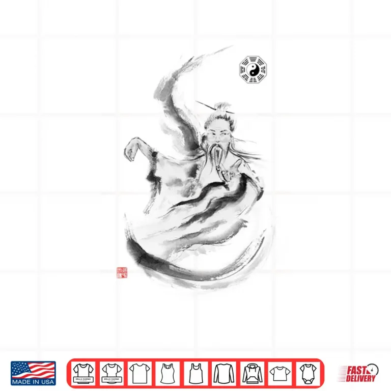 Design Tai Chi Master and Taoist Bagua Trigrams Symbol Martial Arts Shirt