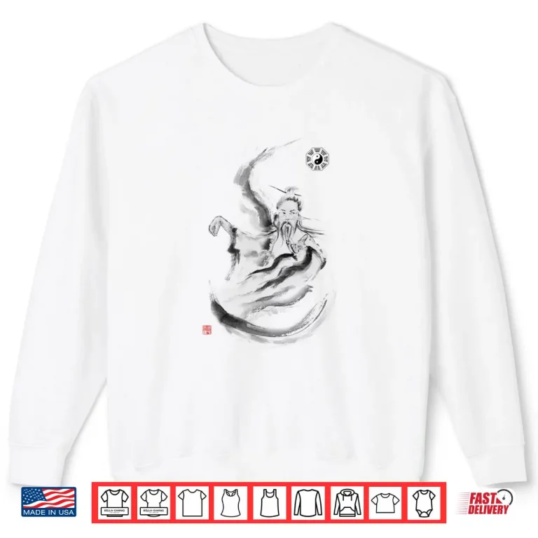 Sweatshirt Tai Chi Master and Taoist Bagua Trigrams Symbol Martial Arts Shirt