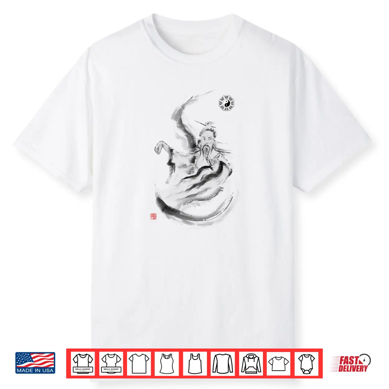 Tai Chi Master and Taoist Bagua Trigrams Symbol Martial Arts Shirt Tai Chi Master and Taoist Bagua Trigrams Symbol Martial Arts Shirt