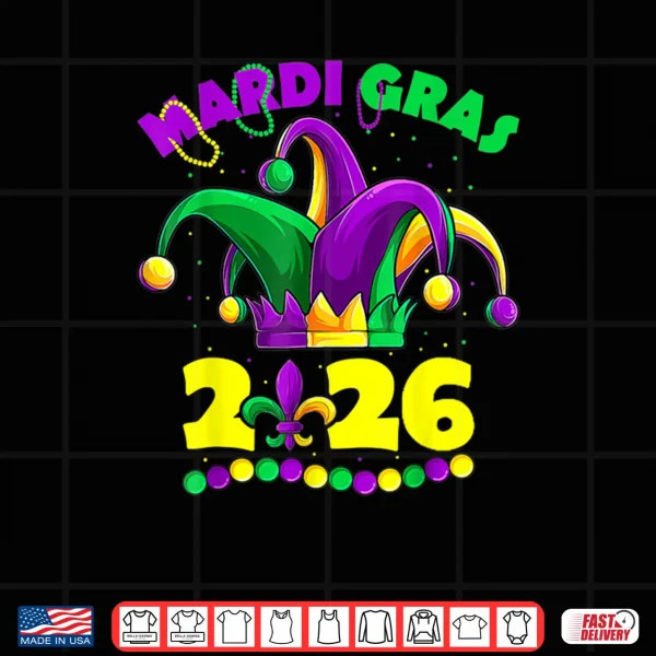 Design Mardi Gras 2026 Jester Outfit Shirt