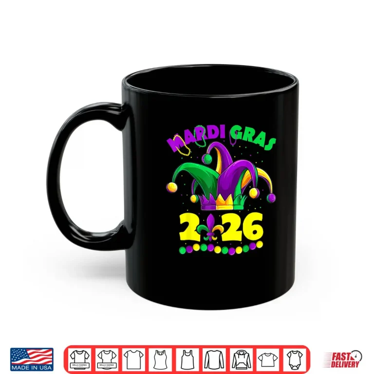 Mug Mardi Gras 2026 Jester Outfit Shirt