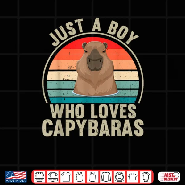 Design Just A Boy Who Loves Capybaras Recto Capybara Lover Shirt