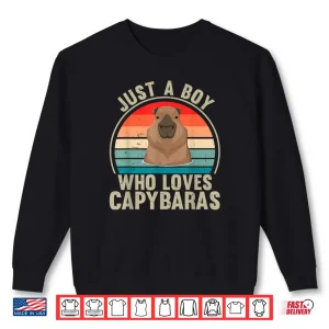 Sweatshirt Just A Boy Who Loves Capybaras Recto Capybara Lover Shirt