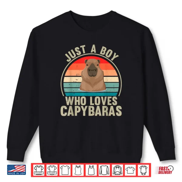 Sweatshirt Just A Boy Who Loves Capybaras Recto Capybara Lover Shirt