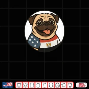 Design Egypt Flag Pug Funny Egyptian Shirt
