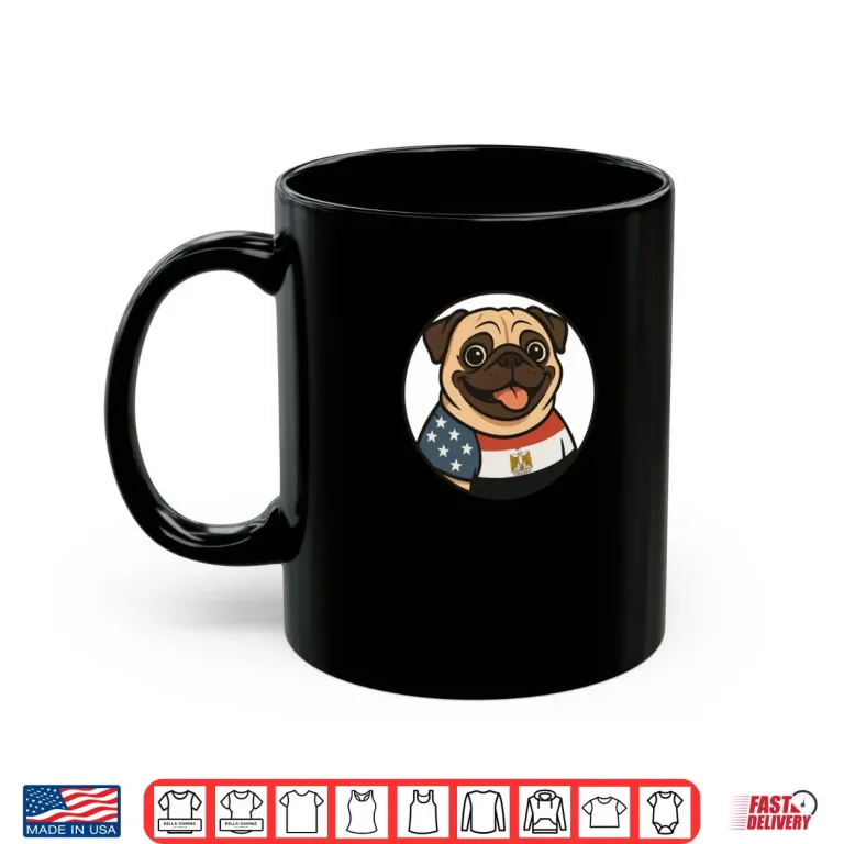 Mug Egypt Flag Pug Funny Egyptian Shirt