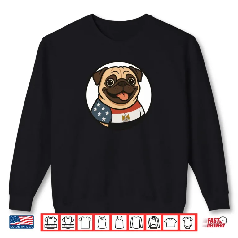 Sweatshirt Egypt Flag Pug Funny Egyptian Shirt