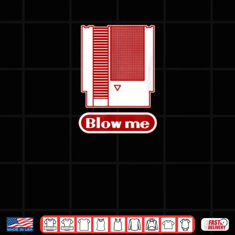 Design Blow Me Retro 1980s 8 bit Home Video Game Dirty Cartridge Shirt