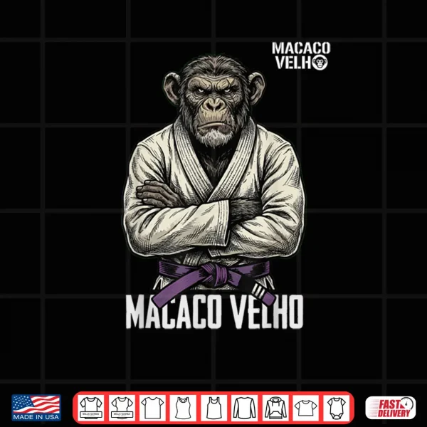 Design Seasoned Grappler BJJ Purple Belt Monkey Brazilian Jiu Jitsu Shirt