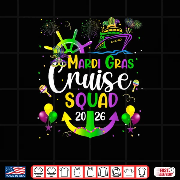 Design Mardi Gras Cruise 2026 Ship Family Matching Tripp Costume Shirt