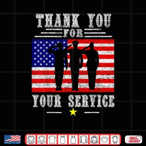 Design Thank You for Your Service Patriotic Veterans Day Shirt