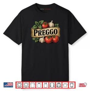 Preggo Costume Pregnancy Announcement Prego Pasta Sauce Shirt