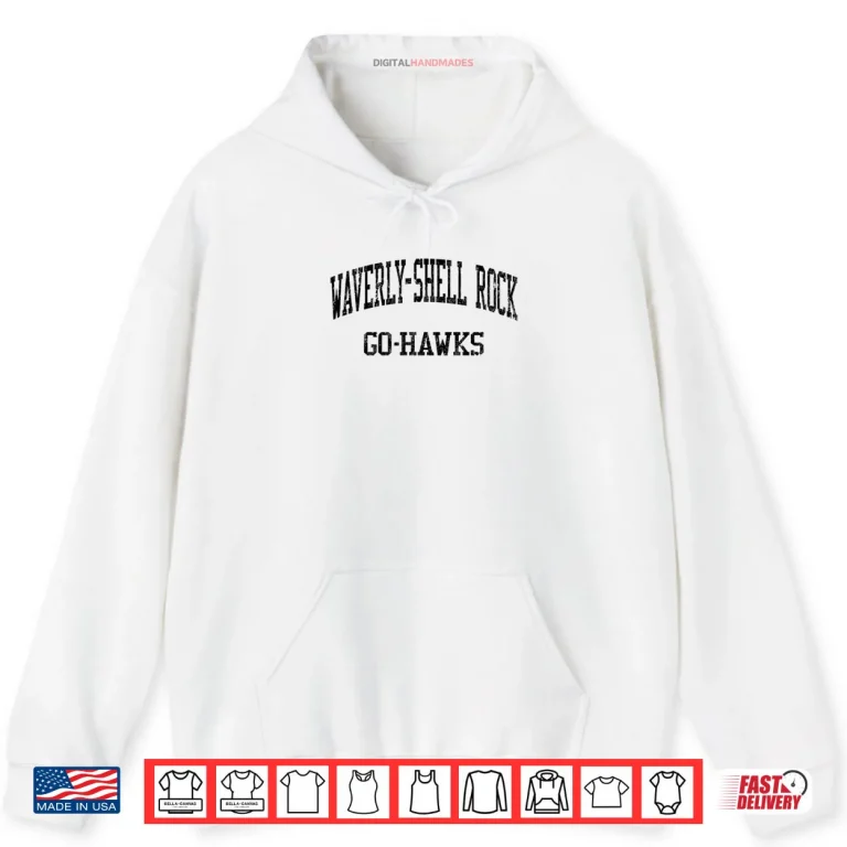 Hoodie Waverly Shell Rock High School HS Waverly IA Vintage Sports Shirt