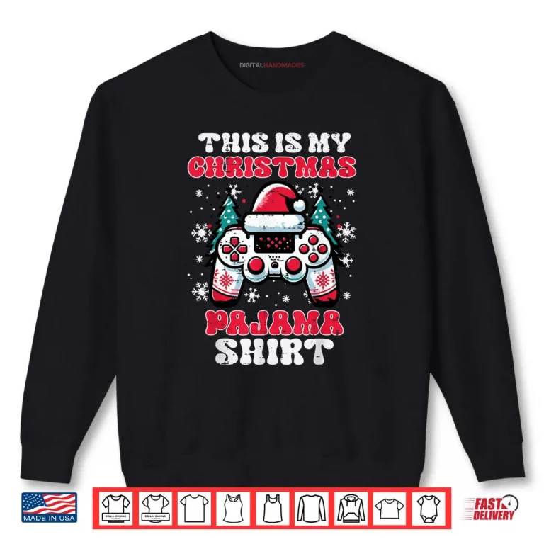 Sweatshirt This My Christmas Pajama Shirt Gaming Xmas Shirt
