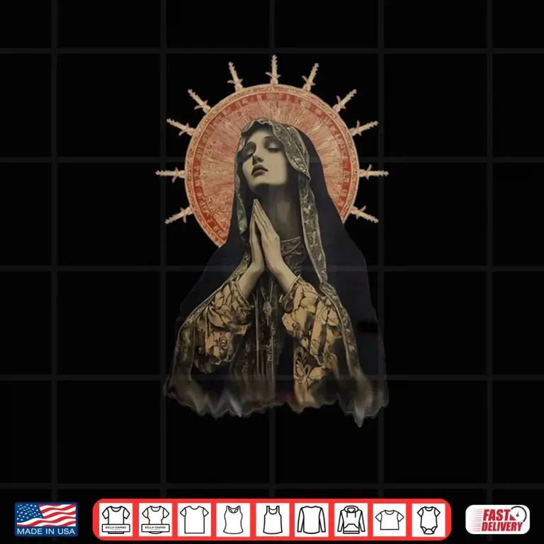 Design Stained Glass Madonna Prayer Faith Shirt