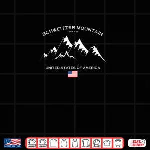 Schweitzer Mountain Idaho Ski Resort American Flag USA Shirt 3 Design Schweitzer Mountain Idaho Ski Resort American Flag USA Shirt