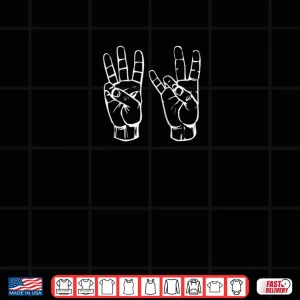 Design Six Seven 6 7 Internet Memes American Sign Language Raglan Shirt