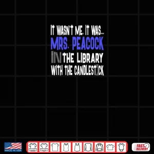 Mrs. Peacock Library Candlestick Clue Shirt Premium Blend Shirt 3 Design Mrs. Peacock Library Candlestick Clue Shirt Premium Blend Shirt