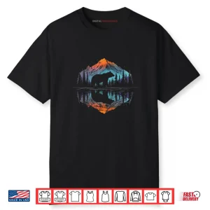 Mountain Bear Reflection Wildlife Nature Outdoor Forest Shirt