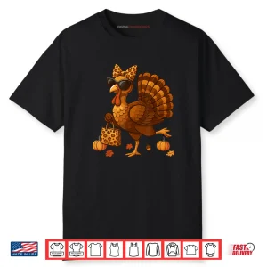 Leopard Turkey with Sunglasses Funny Thanksgiving Shirt