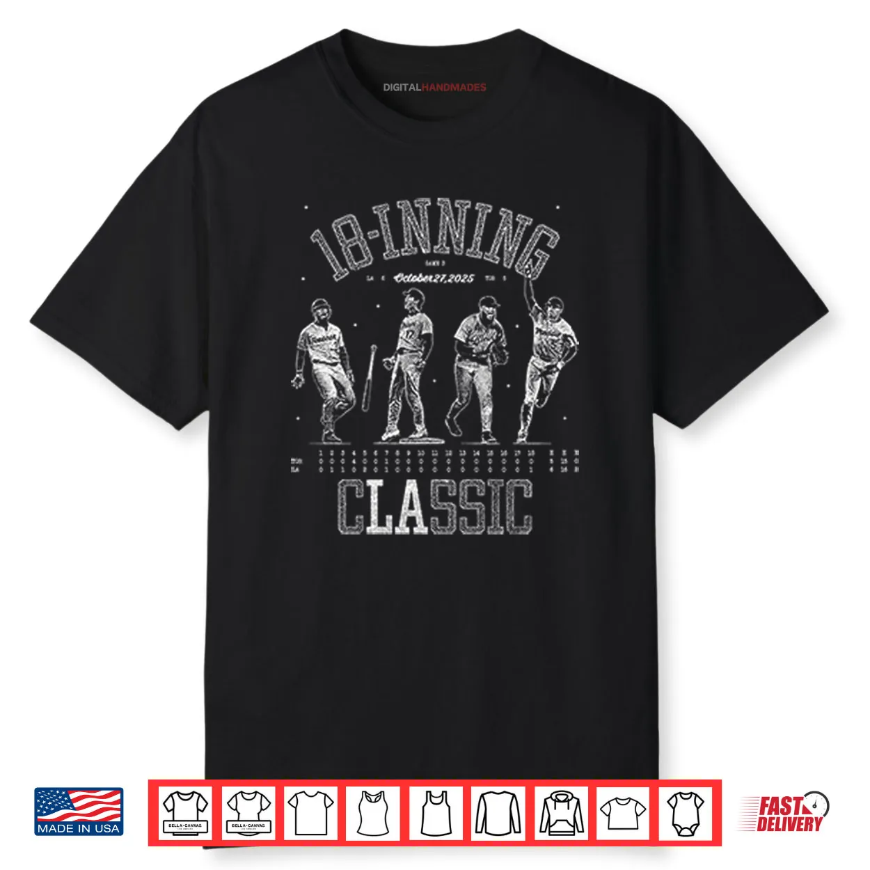 Los Angeles Dodgers 18 Inning Classic Shirt Los Angeles Dodgers 18 Inning Classic Shirt