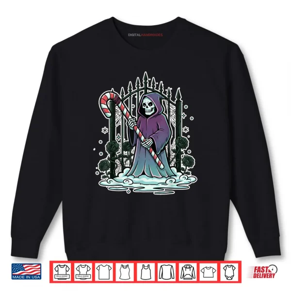 Sweatshirt Gothic Skeleton Creepy Goth Christmas Dark Xmas Humor Shirt