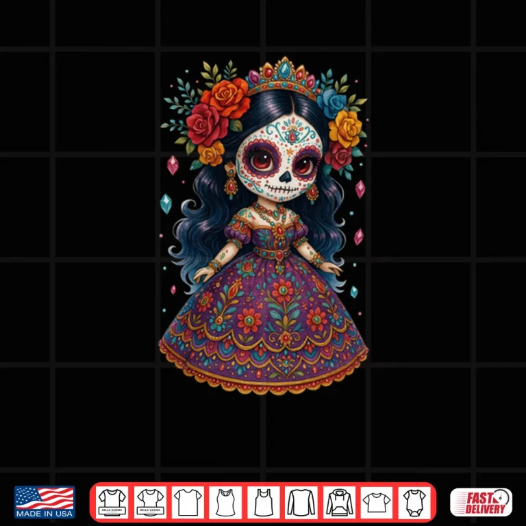 Design Flower Woman Day Of The Dead Dia De Los Muertos Catrina Shirt
