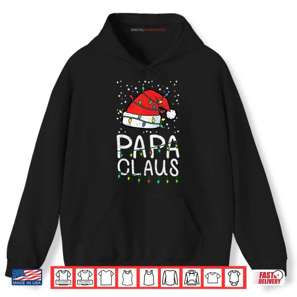 Hoodie Christmas Papa Claus Santa Hat Xmas Dad Family Matching Shirt
