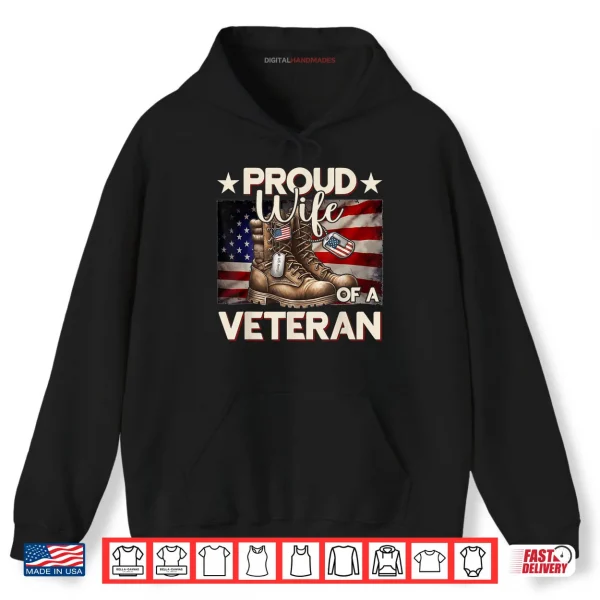 Hoodie Veteran Dad Mom Grandpa American Flag USA Veterans Day Shirt