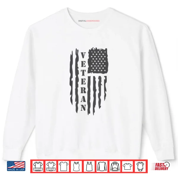 Sweatshirt Veteran American Flag Memorial Day Patriotic Soldiers Army Shirt