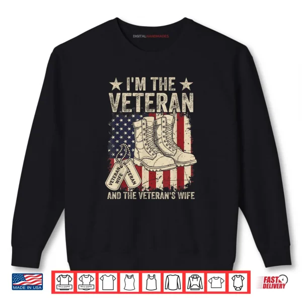 Sweatshirt Veteran Wife Proud American Veteran Wife Veterans Day Shirt