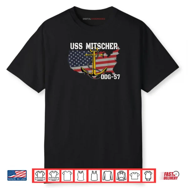 USS Mitscher DDG 57 Destroyer Veteran Day Father Grandpa Dad Shirt