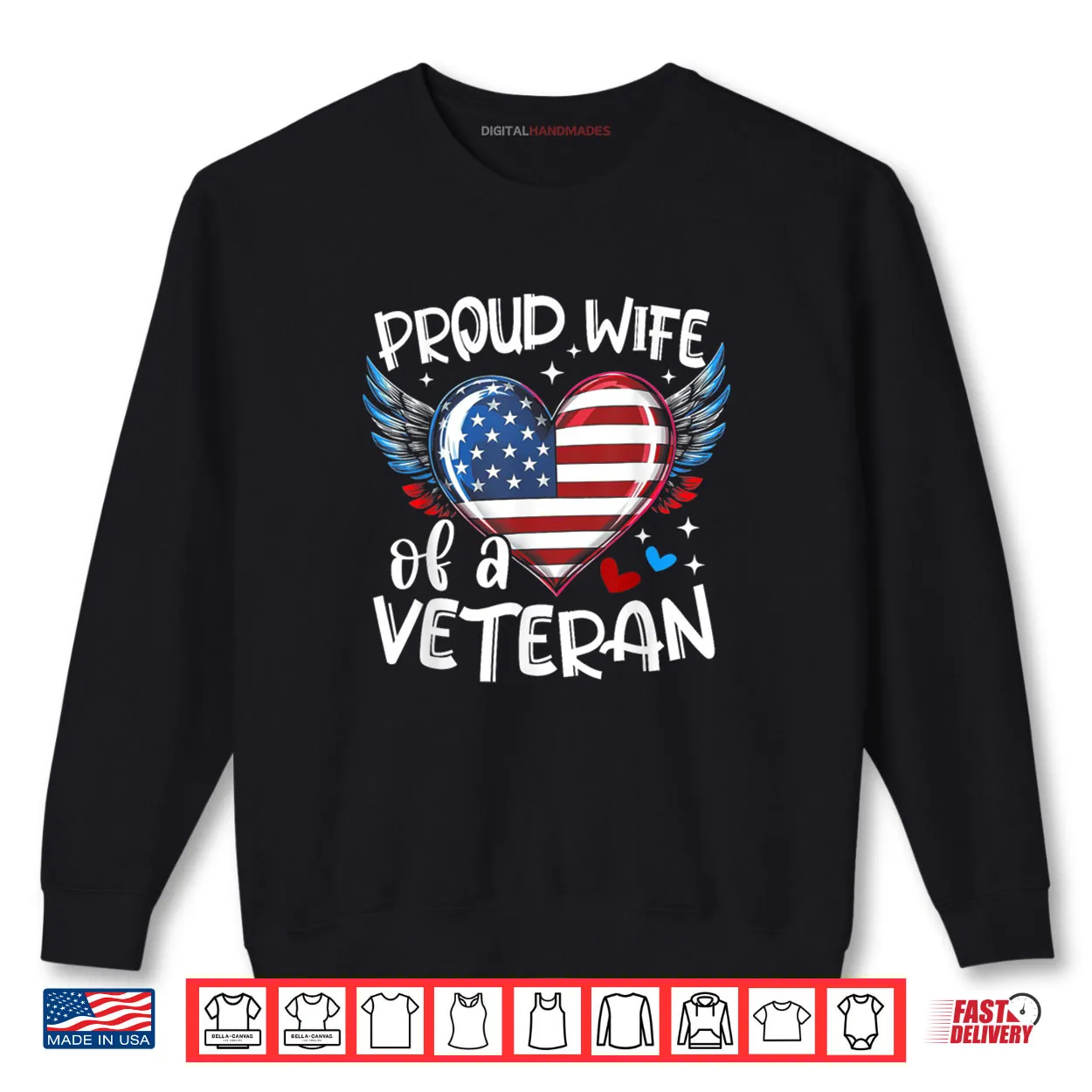 Proud Wife of a Veteran American Flag Heart Veterans Day Shirt Proud Wife of a Veteran American Flag Heart Veterans Day Shirt