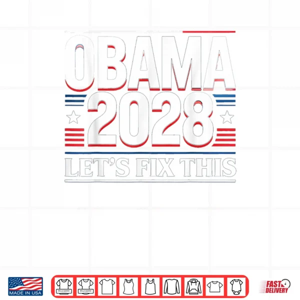Design President Barack Obama 2028 Portrait Patriotic Democrat USA Shirt
