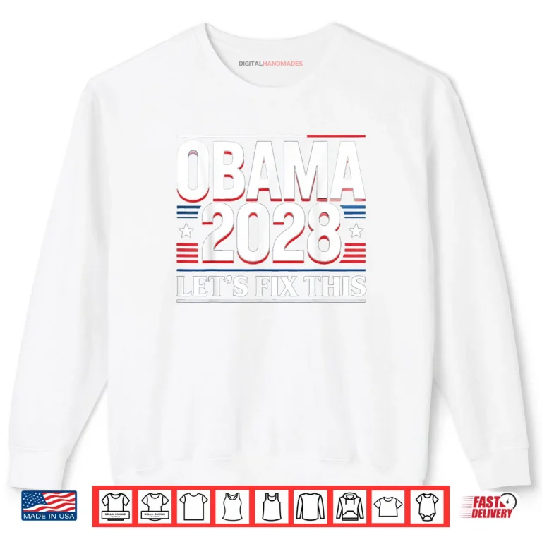 President Barack Obama 2028 Portrait Patriotic Democrat USA Shirt 1 Sweatshirt President Barack Obama 2028 Portrait Patriotic Democrat USA Shirt