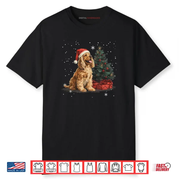 Cocker Spaniel Dog Christmas Tree Funny Shirt