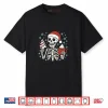 Christmas Skeleton Santa Skeleton with Hot Cocoa & Tree Cake Long Shirt