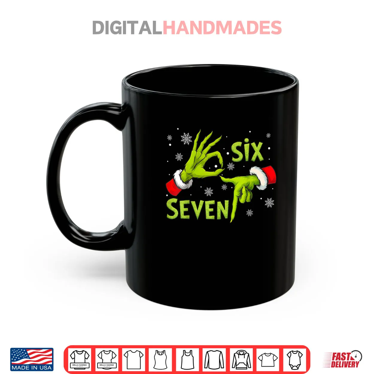 Six Seven 67 Meme 6 7 Christmas Elf Hand Funny Shirt Six Seven 67 Meme 6 7 Christmas Elf Hand Funny Shirt