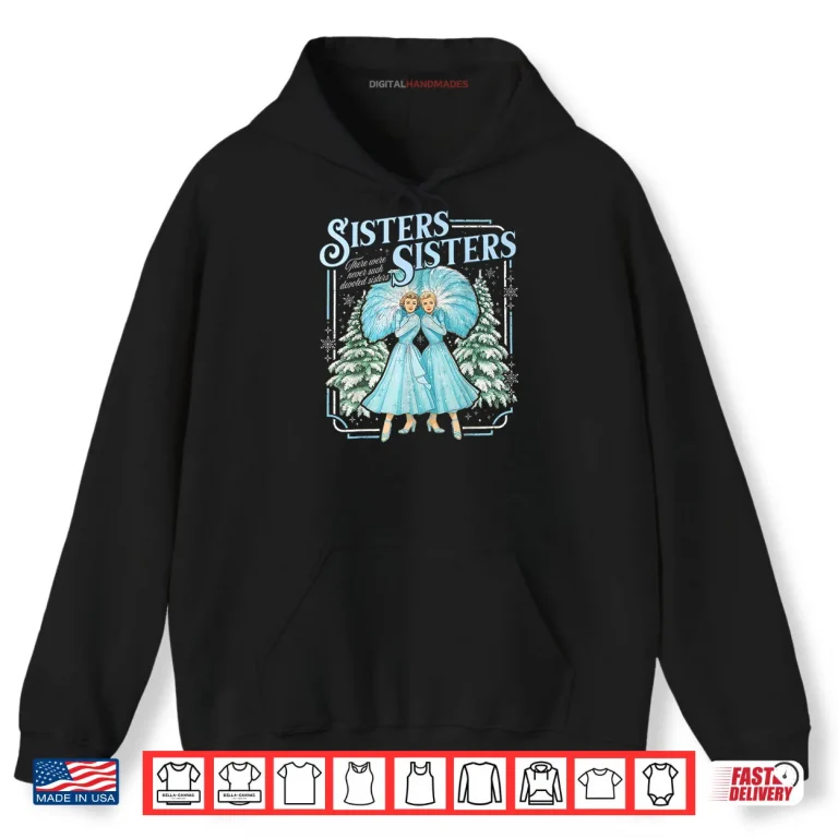 Hoodie Sisters White Xmas Merry Christmas Snowflake Pajamas Holiday Shirt