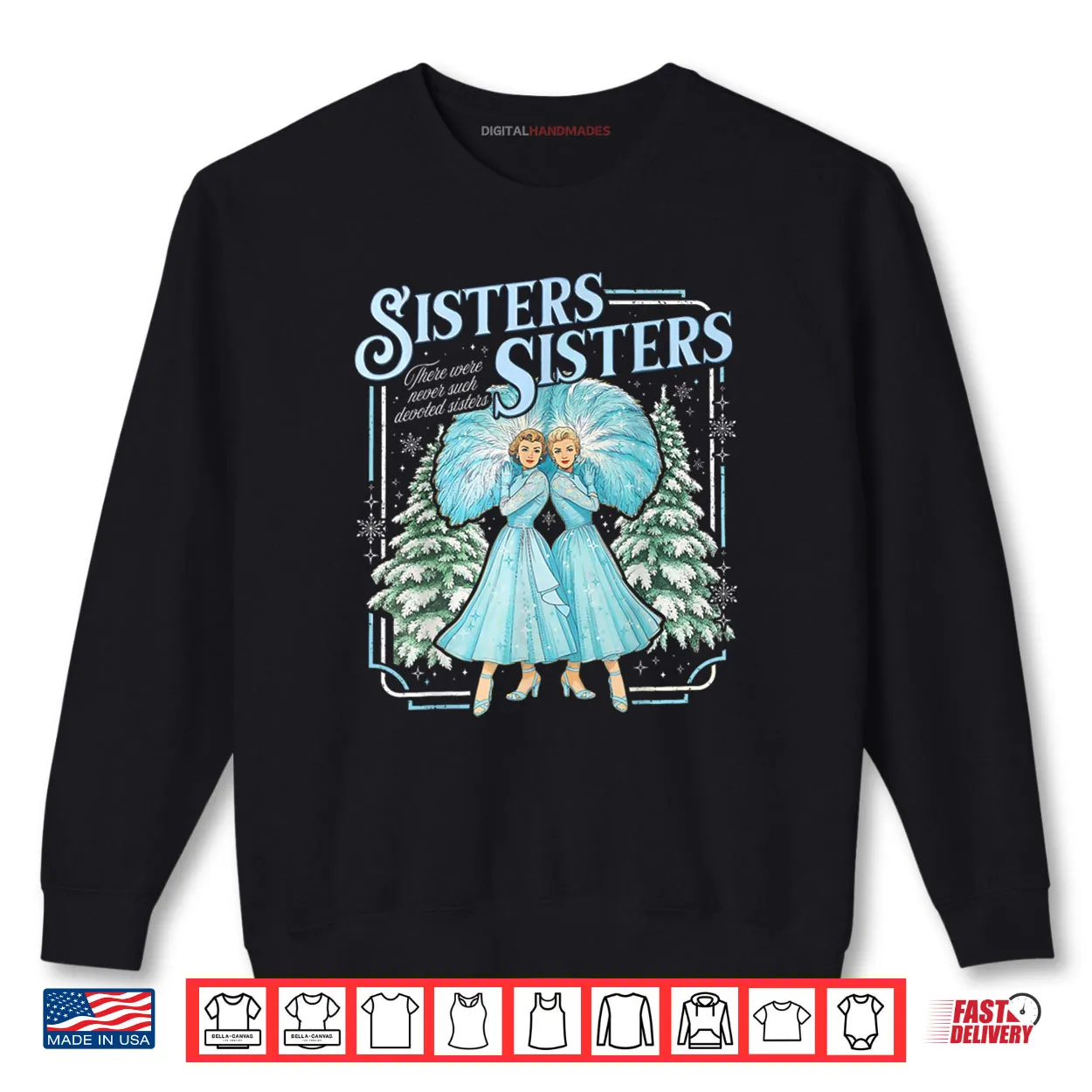 Sisters White Xmas Merry Christmas Snowflake Pajamas Holiday Shirt Sisters White Xmas Merry Christmas Snowflake Pajamas Holiday Shirt